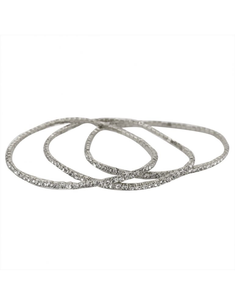 SET DE PULSERA  3 LINEAS RHINESTONE