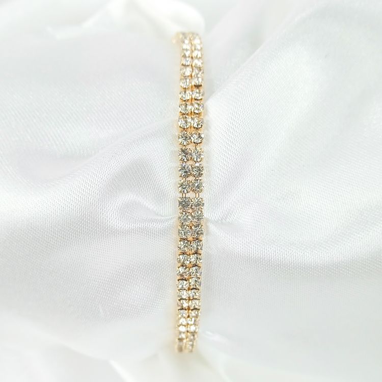 PULSERA 2 LINEAS RHINESTONE