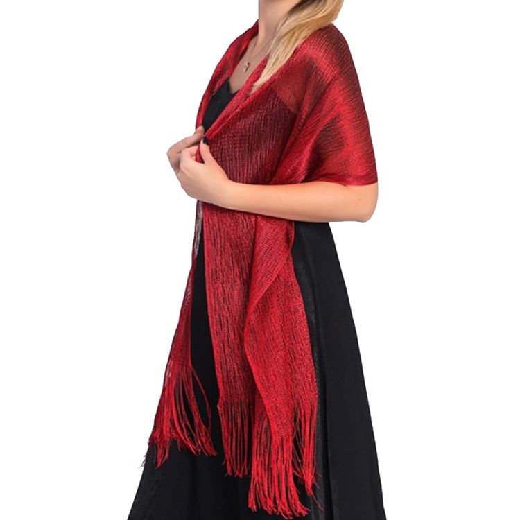CHAL-PASHMINA CON BRILLOS ENTRELAZADOS CHAL-PASHMINA CON BRILLOS ENTRELAZADOS