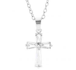 COLLAR DE CRUZ DE ACERO INOXIDABLE