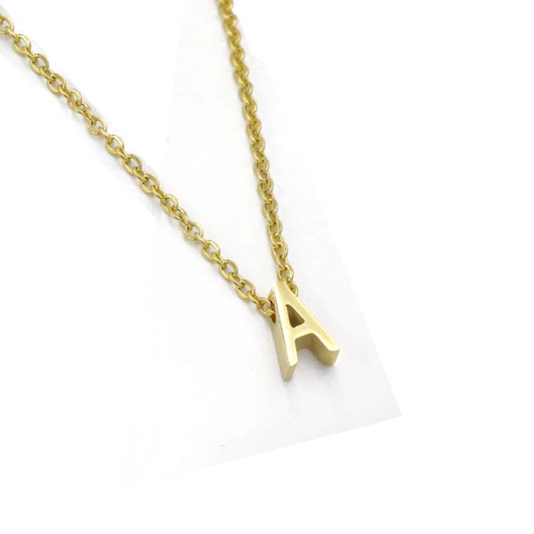 COLLAR DE ACERO INOXIDABLE C/ DIJE DE LETRA COLLAR DE ACERO INOXIDABLE C/ DIJE DE LETRA