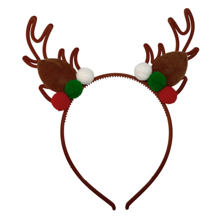 DIADEMA DE RENO CON POMPOM DIADEMA DE RENO CON POMPOM