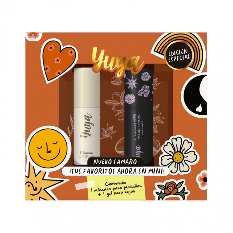 SET VERSIÓN MINI: MÁSCARA DE PESTAÑAS  + GEL PARA CEJAS YUYA
