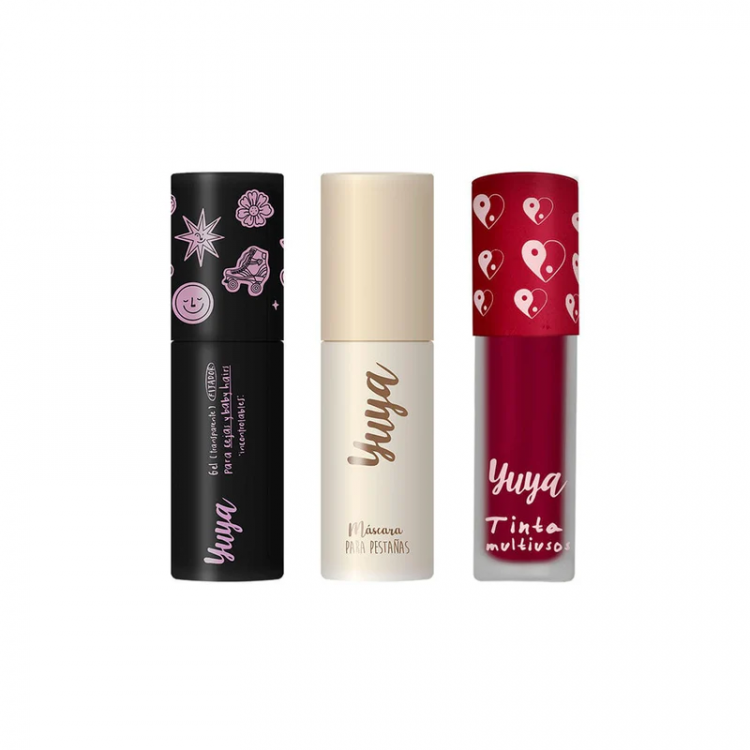 SET VERSIÓN MINI: MÁSCARA DE PESTAÑAS + GEL DE CEJAS + TINTA YIN YANG YUYA