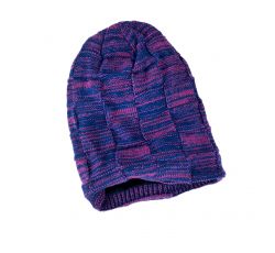 GORRO TEJIDO DISEÑO DE CUADROS