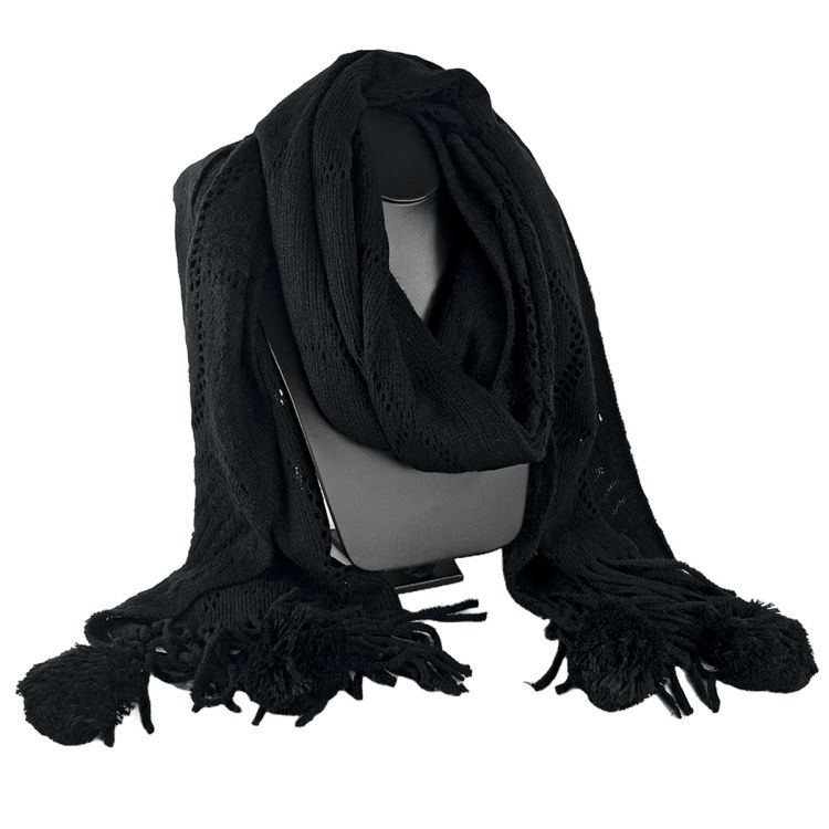 CHAL CON BARBAS Y POMPOM