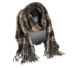 BUFANDA DE CUADROS CON BARBAS