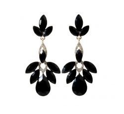 ARETE DE FIESTA LARGO C/PIEDRAS