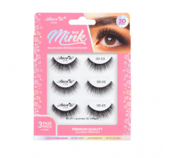 PESTAÑAS SILK MINK 3 PARES AMOR US