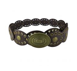 CINTO ANCHO OVALOS DE CUERO