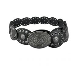 CINTO ANCHO OVALOS DE CUERO