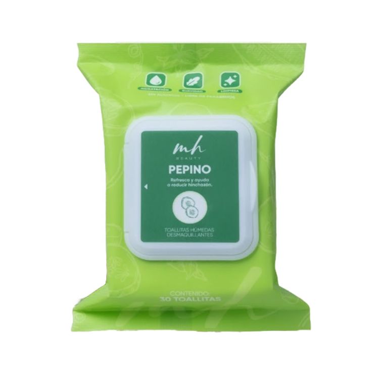 TOALLITAS DESMAQUILLANTES PEPINO - MH BEAUTY