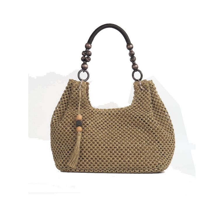 BOLSA CROCHET ASA BOLAS DE MADERA