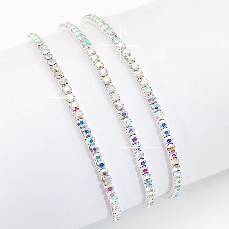 SET DE PULSERA  3 LINEAS RHINESTONE