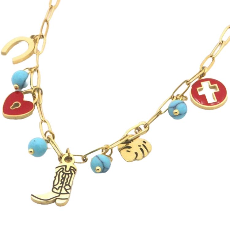COLLAR DE DIJES ESTILO VAQUERO