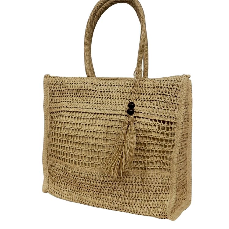 BOLSO TOTE DE PLAYA TEJIDO