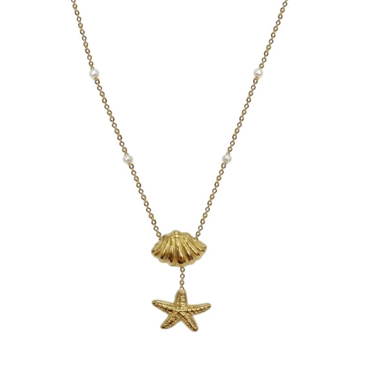 COLLAR ESTRELLA Y CONCHA MARINA