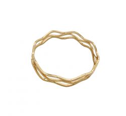 TRIO PULSERAS ONDULADAS DE ACERO