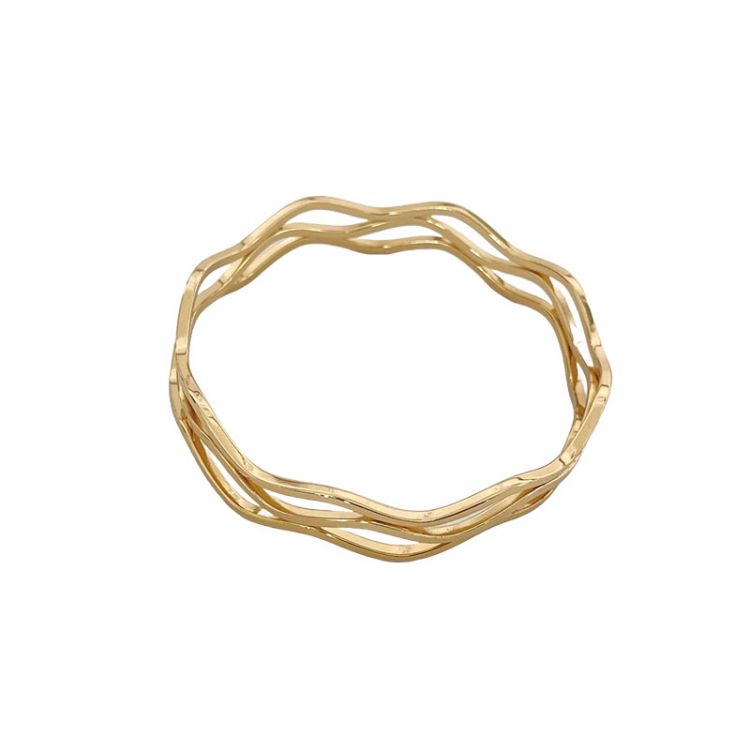 TRIO PULSERAS ONDULADAS DE ACERO