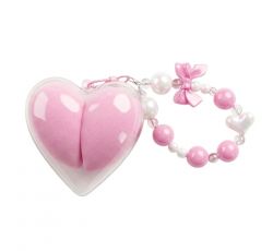 SET DE ESPONJAS DE MAQUILLAJE CON LLAVERO DE CORAZÓN