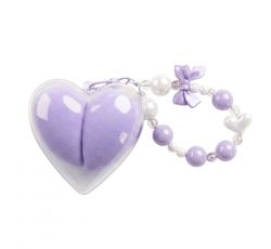 SET DE ESPONJAS DE MAQUILLAJE CON LLAVERO DE CORAZÓN