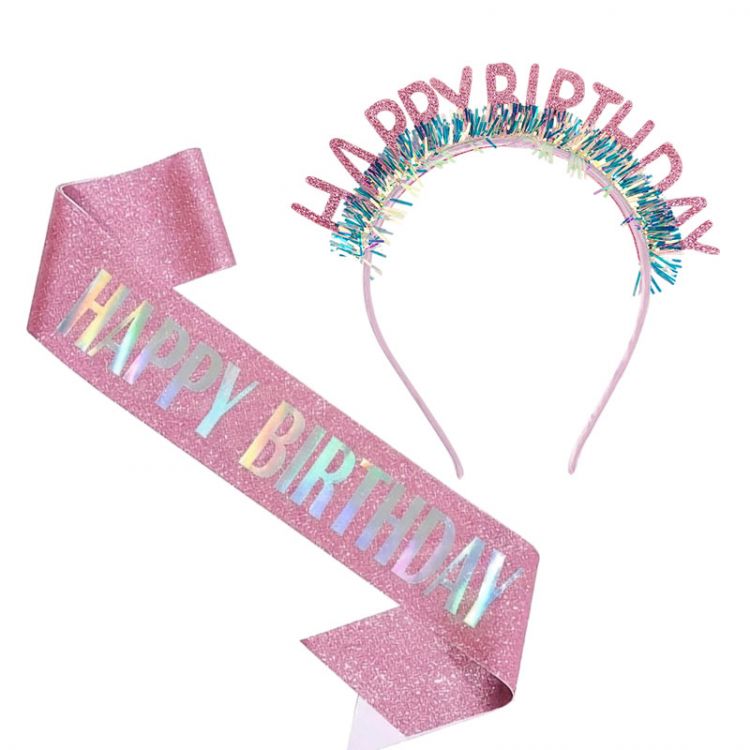 KIT HAPPY BIRTHDAY - BANDA Y DIADEMA