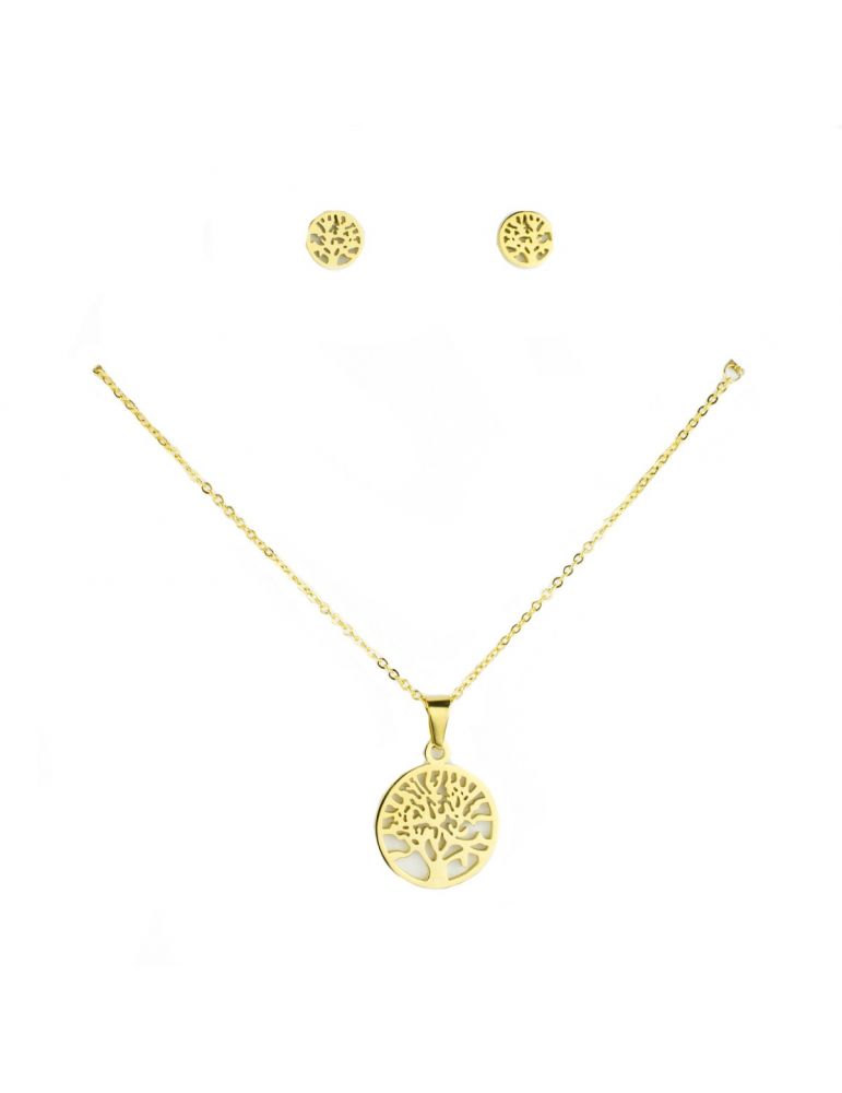 COLLAR ACERO INOX. DIJE ÁRBOL DE VIDA