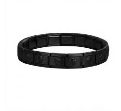 BRAZALETE DE ACERO CON CRUZ