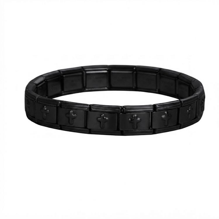 BRAZALETE DE ACERO CON CRUZ
