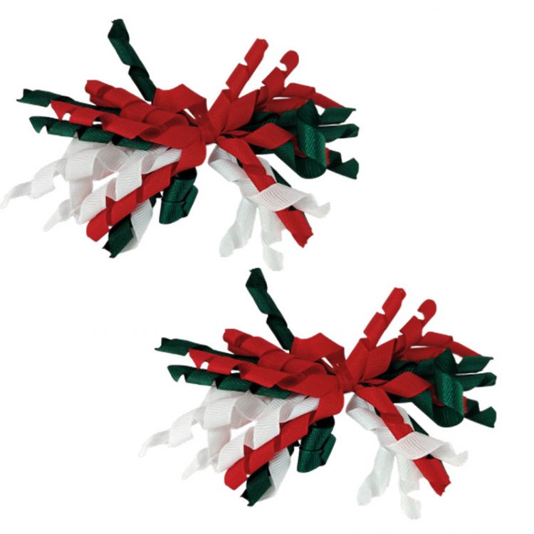 PAR DE BROCHES TRICOLOR