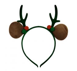 DIADEMA DE RENO CON POMPOM CHICO